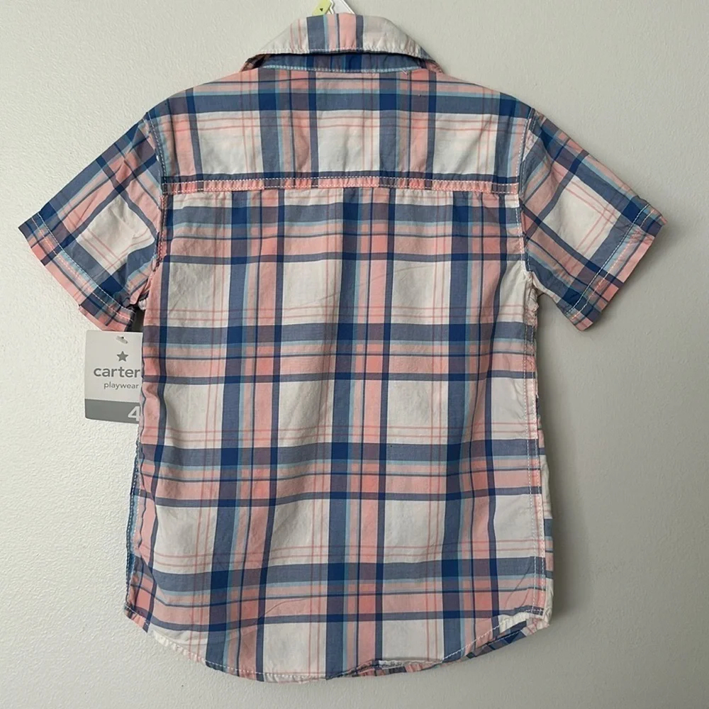 Boys plaid button down shirt